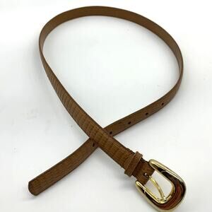 TJW Brown Genuine Leather Womens Belt Size M-L